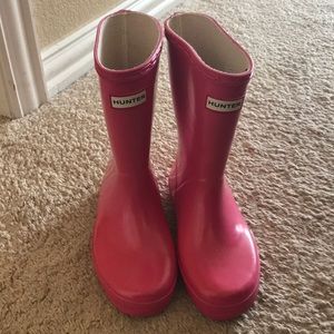 Girls hunter rain boots size US 1/UK 12
